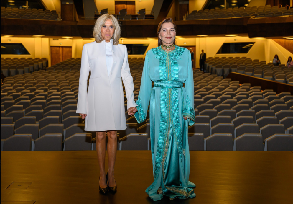 Sur Hautes Instructions de SM le Roi, SAR la Princesse Lalla Hasnaa, accompagnée de Mme Brigitte Macron, inaugure le Théâtre Royal de Rabat